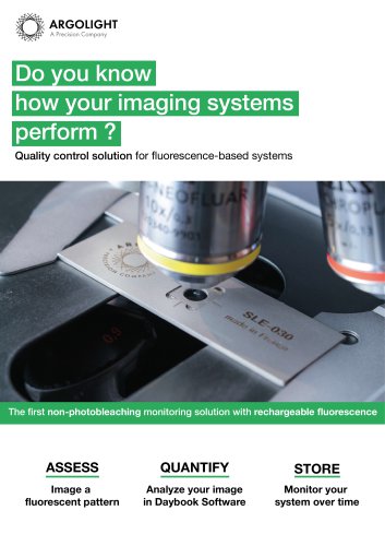 Argolight QA/QC Solutions for Fluorescence Microscopes