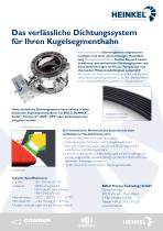 Dichtungssystem für Kugelsegmenthahn - 1