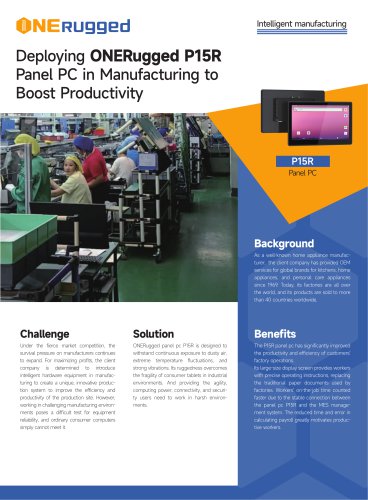 EM-P15R Panel PC: Revolutionizing Manufacturing for Enhanced Productivity