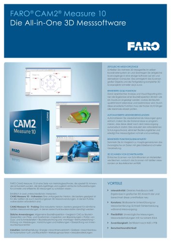 Technische Spezifikationen CAM2 Measure 10