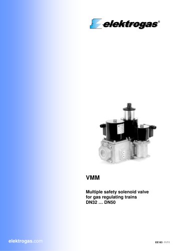 VMM Multiple safety solenoid valve for gas regulating trains