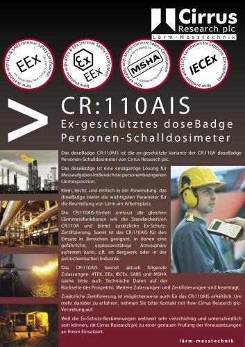 Ex-geschütztes doseBadge Personen-Schalldosimeter