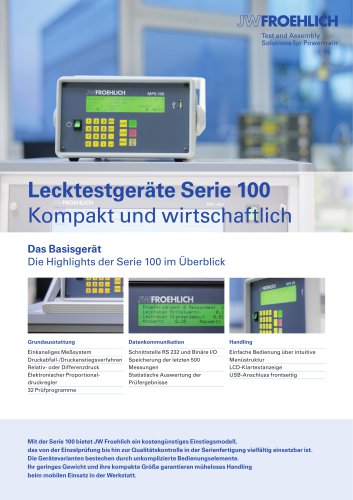 Lecktestgeräte Serie 100