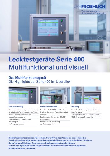 Lecktestgeräte Serie 400