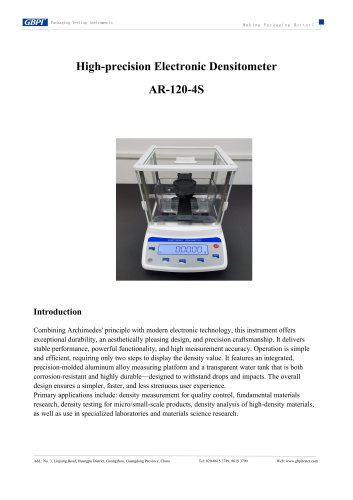 AR-120-4S High-precision Electronic Densitometer (20250925)