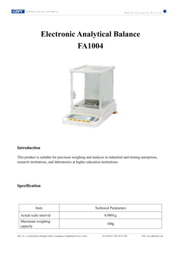 FA1004 Electronic Analytical Balance A0(20250606)