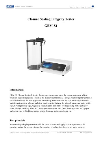 GBM-S1 Closure Sealing Integrity Tester A0 (20251219 )