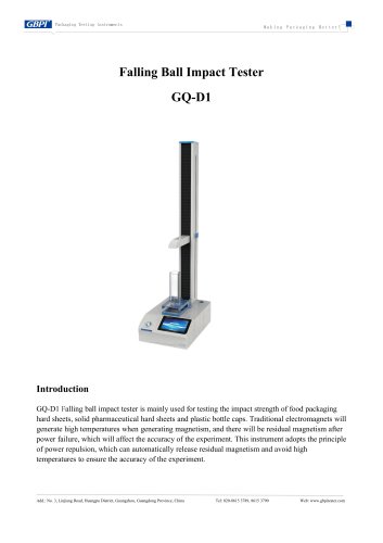 GQ-D1 Falling ball impact tester A0(20250530)