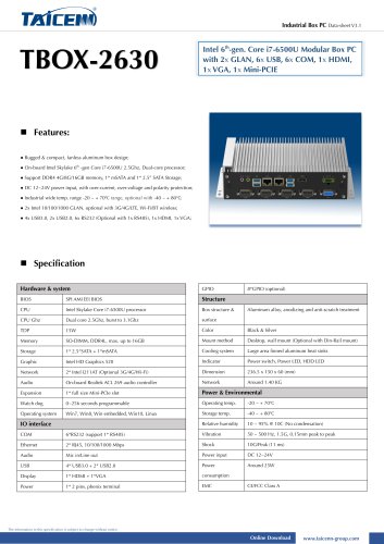 TAICENN/Box computer/TBOX-2630