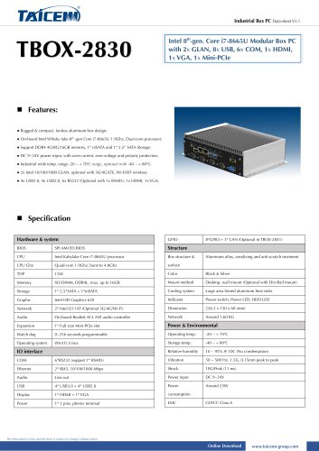 TAICENN/Box computer/TBOX-2830