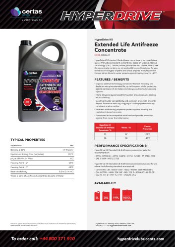 Extended Life Antifreeze Concentrate