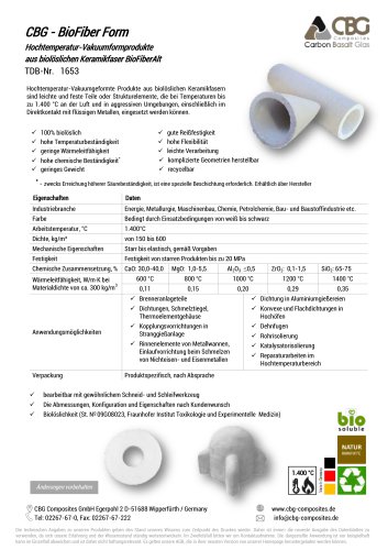 CBG- BioFiber Form Brochure de