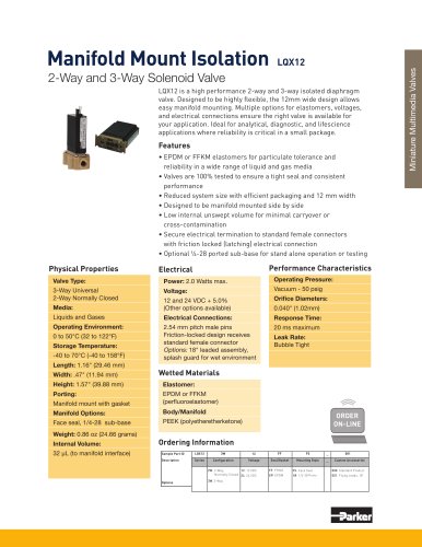 LQX12 ISOLATION VALVE