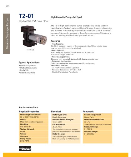 T2-01 - HIGH PERFORMANCE DIAPHRAGM PUMP