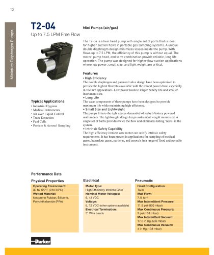 T2-04 - ULTRA-COMPACT DIAPHRAGM PUMP