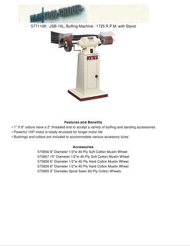   JSB-10L, Buffing Machine - 1725 R.P.M. with Stand