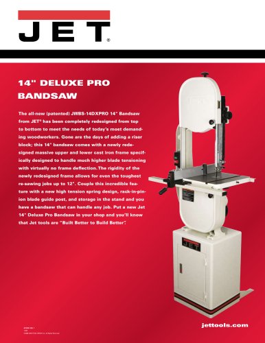    JWBS-14DXPRO, 14" Deluxe Pro Bandsaw Kit