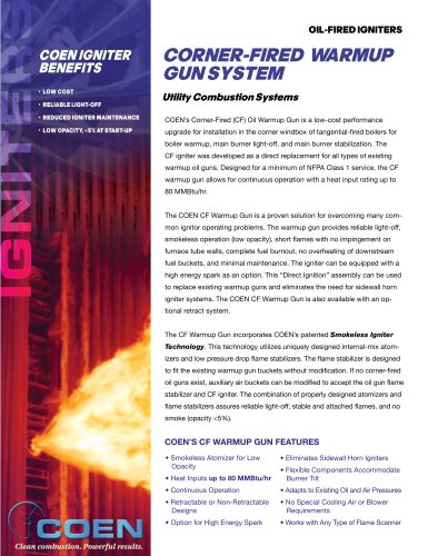 Corner-Fired Warmup Gun System