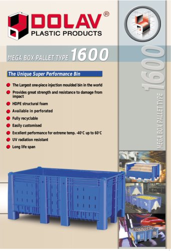 Box pallet type 1600