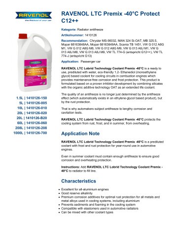 RAVENOL LTC Premix -40°C Protect C12++