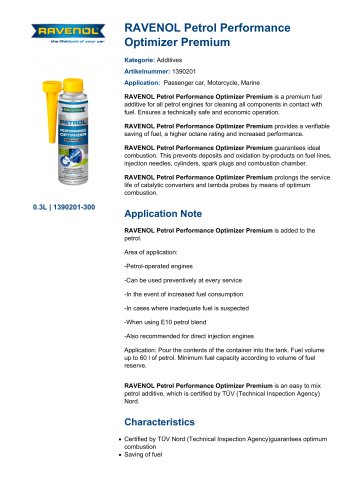 RAVENOL Petrol Performance Optimizer Premium