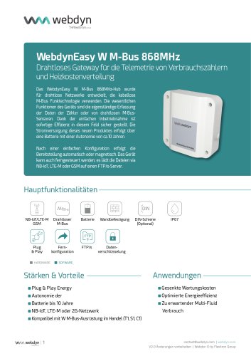 WebdynEasy W M-Bus_Dattenblat