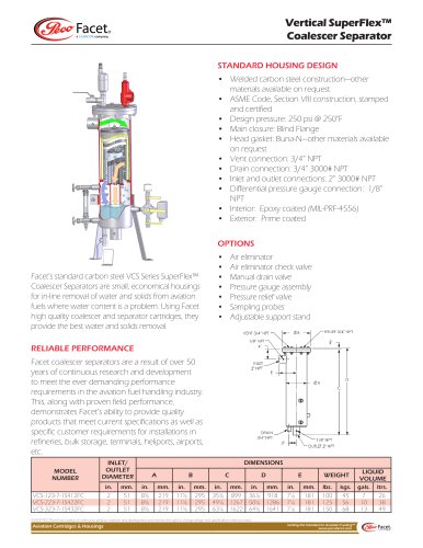 Vertical SuperFlex Coalescer Separator