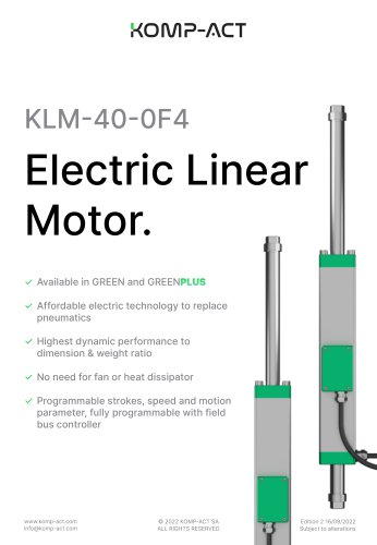 Linear Actuator Datasheet | KLM-40-0F4