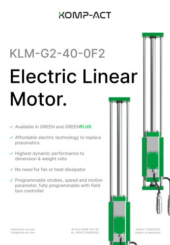 Linear Actuator Datasheet | KLM-G2-40-0F2