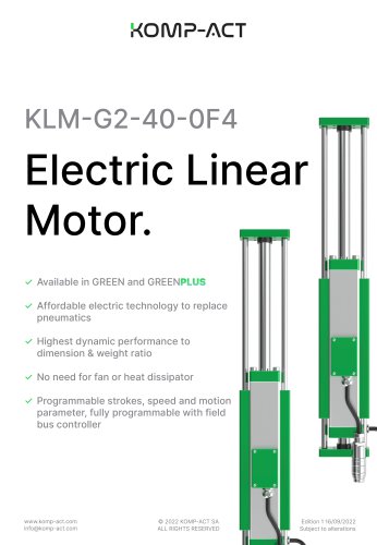 Linear Actuator Datasheet | KLM-G2-40-0F4