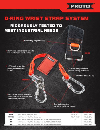 D-RING WRIST STRAP SYSTEM