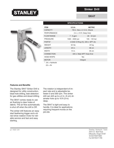 Sinker Drill - SK47