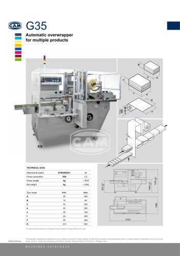 G35 automatic overwrapper for multiple products