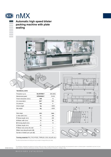 nMx automatic blister packing machine