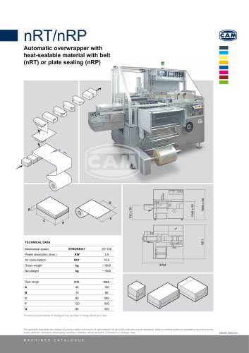 nRT/nRP automatic overwrapper with belt or plate sealing