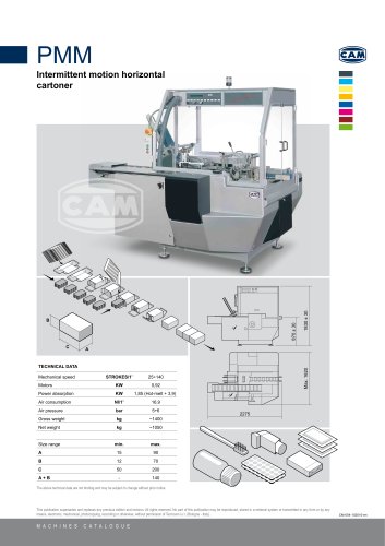 PMM intermittent motion horizontal cartoner