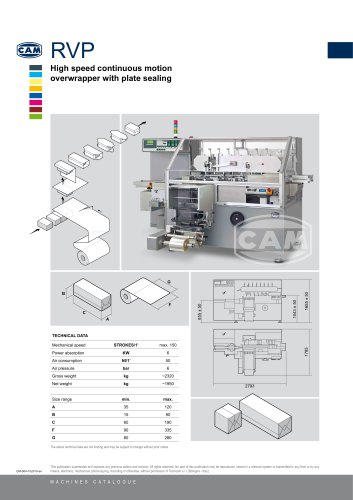 RVP continuous motion overwrapper with plate sealing