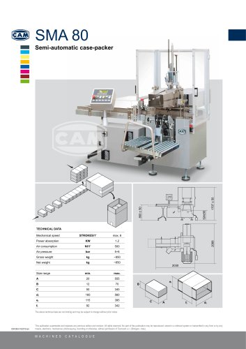 SMA80 semi-automatic case packer