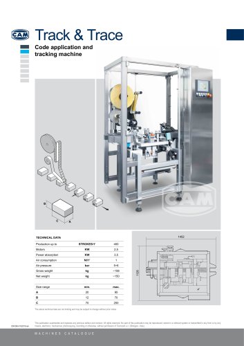 Track & Trace code application and tracking machine