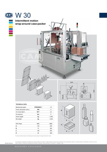 W30 intermittent motion wrap-around case packer