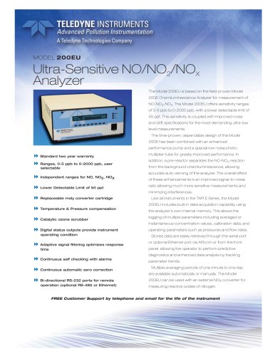 Analyzers for Nitrogen Compounds 200EU