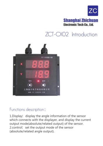 ZCT-CX02 Inclinometer with remote display