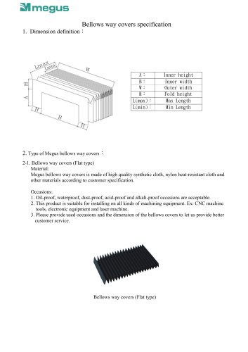 Bellows way covers specification-ENG