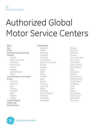 Authorized Global  Motor Service Centers