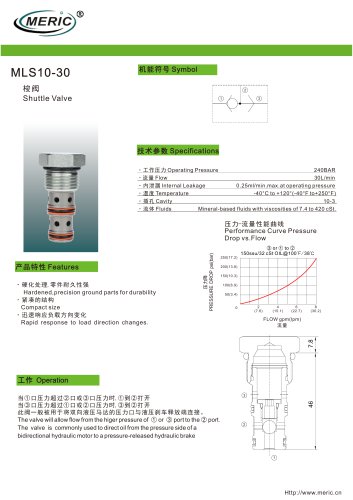 Shuttle check valve MLS10-30