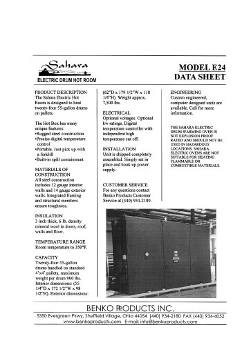 Electric Drum Heater Model E24