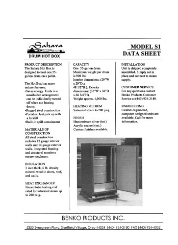 Steam Drum Heater Model S1