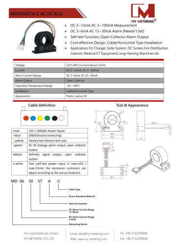 IVY Leakage Current Sensor MD0630STA-C