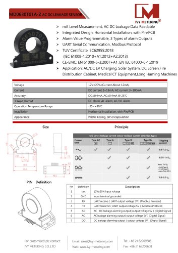 IVY Leakage Current Sensor MD0630T01A-Z