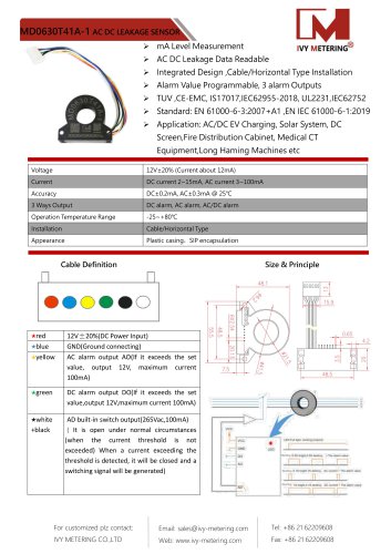 IVY Leakage Current Sensor MD0630T41A-1